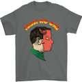 Trust No One Devil Demon 2 Faced Satan Mens T-Shirt Cotton Gildan Charcoal