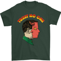 Trust No One Devil Demon 2 Faced Satan Mens T-Shirt Cotton Gildan Forest Green