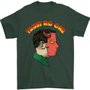 Trust No One Devil Demon 2 Faced Satan Mens T-Shirt Cotton Gildan Forest Green