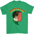 Trust No One Devil Demon 2 Faced Satan Mens T-Shirt Cotton Gildan Irish Green