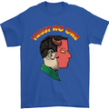 Trust No One Devil Demon 2 Faced Satan Mens T-Shirt Cotton Gildan Royal Blue