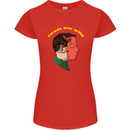 Trust No One Devil Demon 2 Faced Satan Womens Petite Cut T-Shirt Red