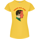 Trust No One Devil Demon 2 Faced Satan Womens Petite Cut T-Shirt Yellow