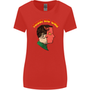 Trust No One Devil Demon 2 Faced Satan Womens Wider Cut T-Shirt Red