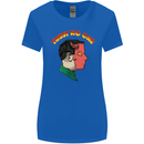 Trust No One Devil Demon 2 Faced Satan Womens Wider Cut T-Shirt Royal Blue