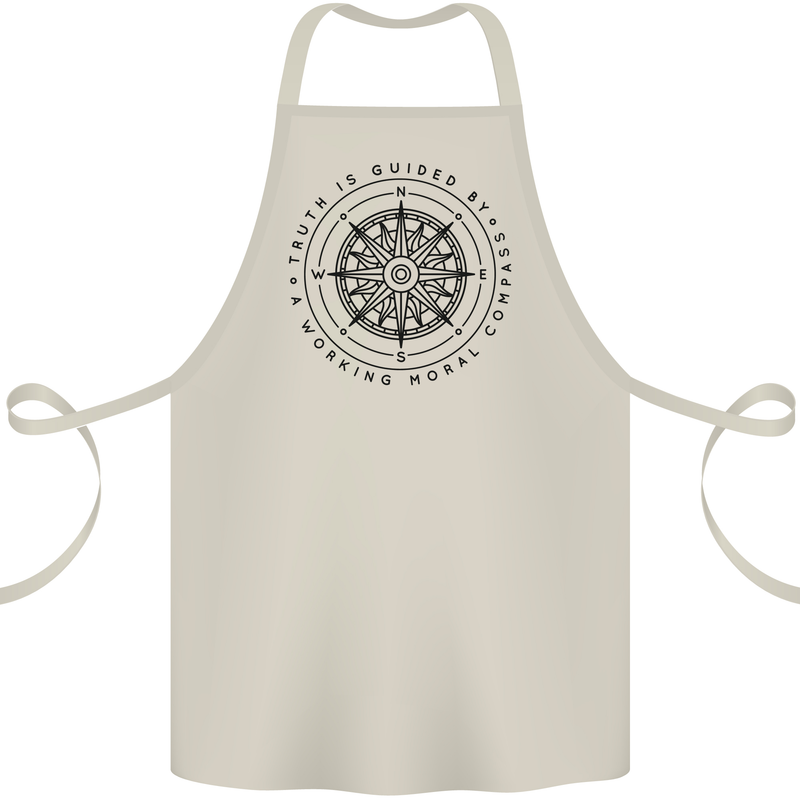 Truth is Guided By a Morale Compass Cotton Apron 100% Organic Natural