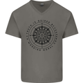 Truth is Guided By a Morale Compass Mens V-Neck Cotton T-Shirt Charcoal