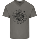 Truth is Guided By a Morale Compass Mens V-Neck Cotton T-Shirt Charcoal