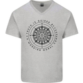 Truth is Guided By a Morale Compass Mens V-Neck Cotton T-Shirt Sports Grey