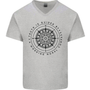 Truth is Guided By a Morale Compass Mens V-Neck Cotton T-Shirt Sports Grey