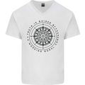 Truth is Guided By a Morale Compass Mens V-Neck Cotton T-Shirt White