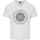 Truth is Guided By a Morale Compass Mens V-Neck Cotton T-Shirt White