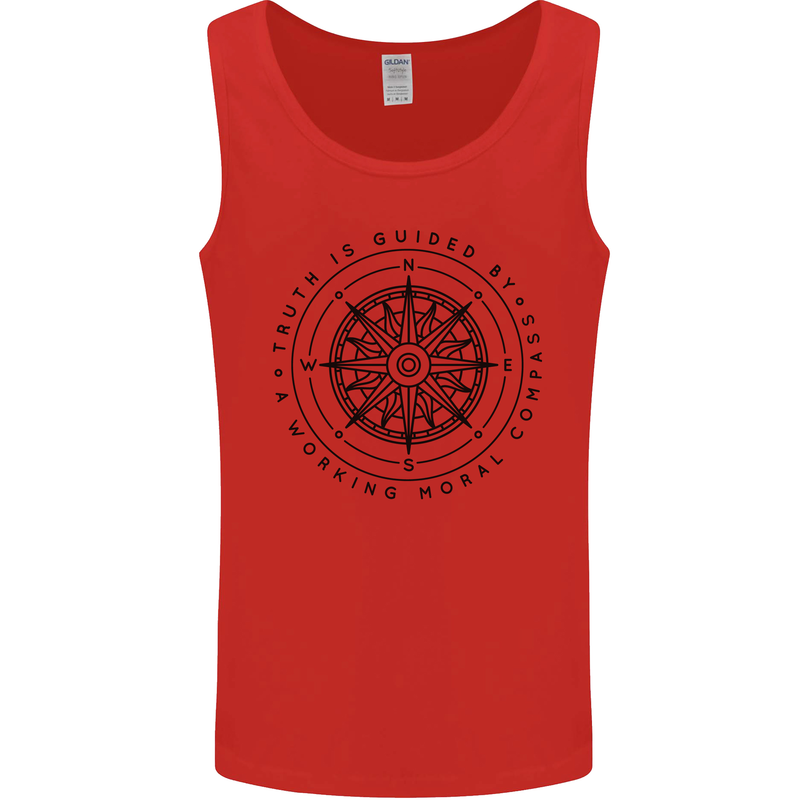 Truth is Guided By a Morale Compass Mens Vest Tank Top Red