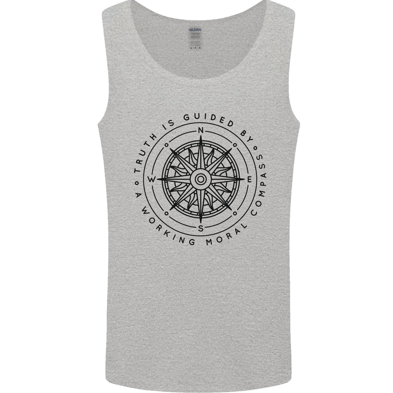 Truth is Guided By a Morale Compass Mens Vest Tank Top Sports Grey