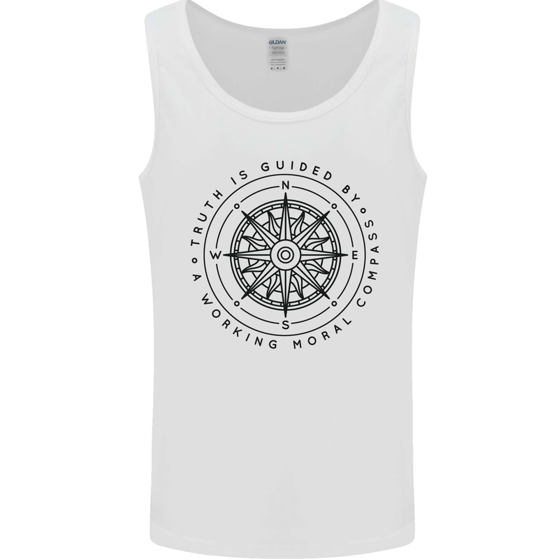 Truth is Guided By a Morale Compass Mens Vest Tank Top White