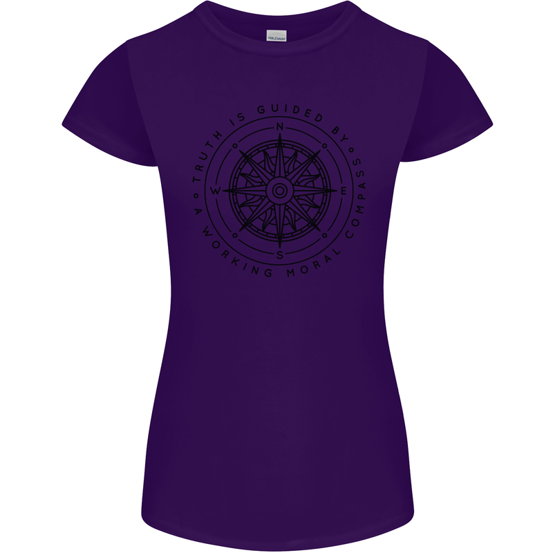 Truth is Guided By a Morale Compass Womens Petite Cut T-Shirt Purple