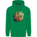 Tumpet Player Jazz Childrens Kids Hoodie Irish Green