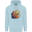 Tumpet Player Jazz Childrens Kids Hoodie Light Blue