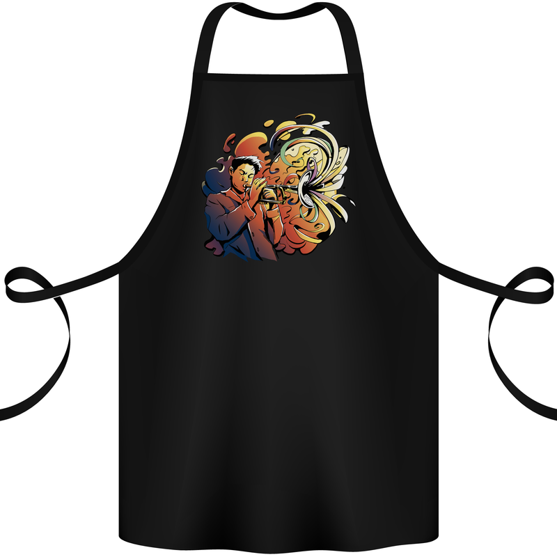 Tumpet Player Jazz Cotton Apron 100% Organic Black