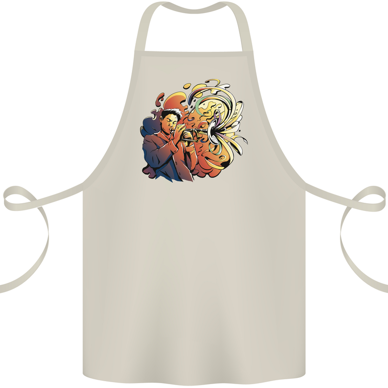 Tumpet Player Jazz Cotton Apron 100% Organic Natural