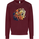 Tumpet Player Jazz Kids Sweatshirt Jumper Maroon