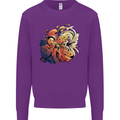 Tumpet Player Jazz Kids Sweatshirt Jumper Purple