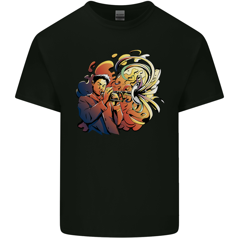 Tumpet Player Jazz Kids T-Shirt Childrens Black