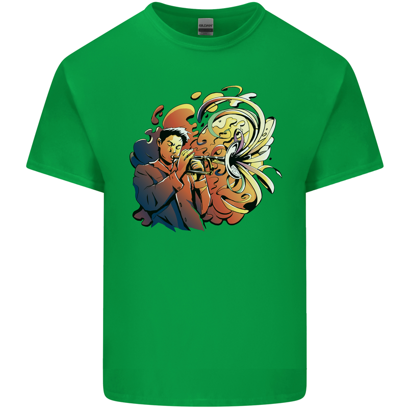 Tumpet Player Jazz Kids T-Shirt Childrens Irish Green