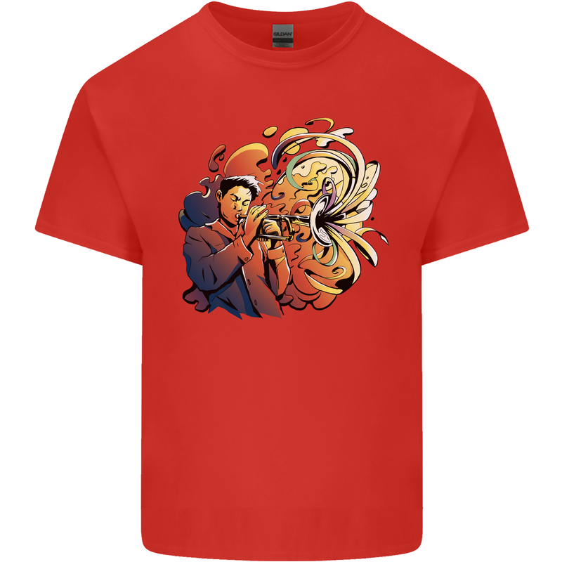 Tumpet Player Jazz Kids T-Shirt Childrens Red