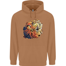Tumpet Player Jazz Mens 80% Cotton Hoodie Caramel Latte