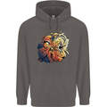 Tumpet Player Jazz Mens 80% Cotton Hoodie Charcoal