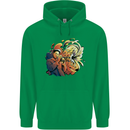 Tumpet Player Jazz Mens 80% Cotton Hoodie Irish Green