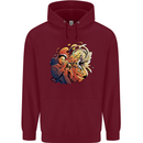 Tumpet Player Jazz Mens 80% Cotton Hoodie Maroon