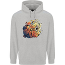 Tumpet Player Jazz Mens 80% Cotton Hoodie Sports Grey