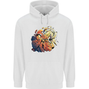 Tumpet Player Jazz Mens 80% Cotton Hoodie White