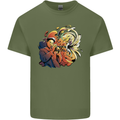 Tumpet Player Jazz Mens Cotton T-Shirt Tee Top Military Green