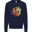 Tumpet Player Jazz Mens Sweatshirt Jumper Navy Blue