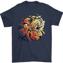 Tumpet Player Jazz Mens T-Shirt 100% Cotton Navy Blue