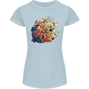 Tumpet Player Jazz Womens Petite Cut T-Shirt Light Blue