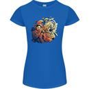 Tumpet Player Jazz Womens Petite Cut T-Shirt Royal Blue