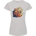 Tumpet Player Jazz Womens Petite Cut T-Shirt Sports Grey
