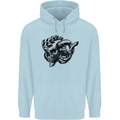 Turbo Skull Car Enthusiast Engine Drifting Childrens Kids Hoodie Light Blue