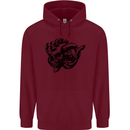Turbo Skull Car Enthusiast Engine Drifting Childrens Kids Hoodie Maroon