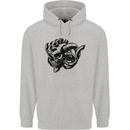 Turbo Skull Car Enthusiast Engine Drifting Childrens Kids Hoodie Sports Grey