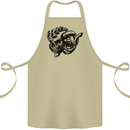 Turbo Skull Car Enthusiast Engine Drifting Cotton Apron 100% Organic Khaki
