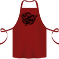 Turbo Skull Car Enthusiast Engine Drifting Cotton Apron 100% Organic Maroon