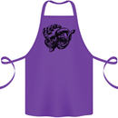 Turbo Skull Car Enthusiast Engine Drifting Cotton Apron 100% Organic Purple