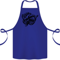 Turbo Skull Car Enthusiast Engine Drifting Cotton Apron 100% Organic Royal Blue