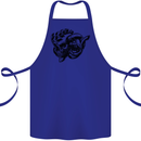 Turbo Skull Car Enthusiast Engine Drifting Cotton Apron 100% Organic Royal Blue