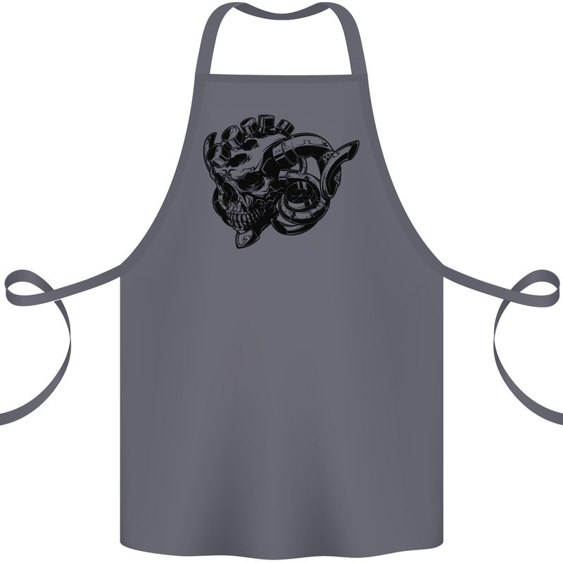 Turbo Skull Car Enthusiast Engine Drifting Cotton Apron 100% Organic Steel